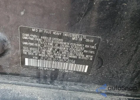 2009 Subaru Forester 2.5X Premium z USA, uszkodzony, nr VIN JF2SH63659H754094